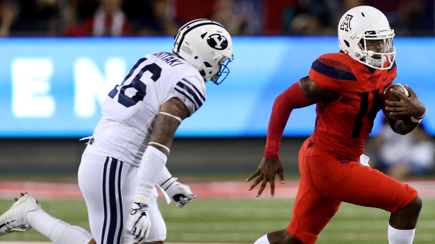 Watch: Khalil Tate, Kevin Sumlin recap Arizona's loss to BYU